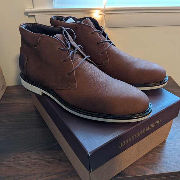 NEW - Johnson & Murphy Lockwood Chukka Boot Men's 10 water-resistant nubuck - Picture 2 of 6